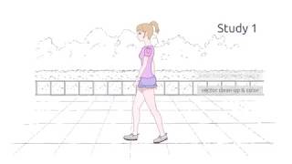 5 Walking and Running Cycle Studies OpenToonz [upl. by Nitnerb9]