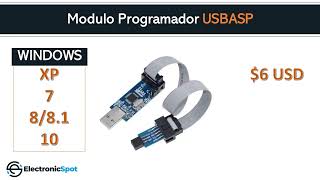 INSTALACION Y CONFIGURACION DEL PROGRAMADOR USBASP AVR ATMEL [upl. by Royall560]