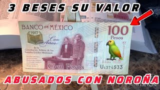 100pesosbilleteconmemorativomexico2017abusadosconnoroña [upl. by Ahsinehs947]