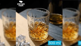 One Two Cups Gelas Whisky Crystal Old Fashioned Rock Glass 300ml  7RHK5ATP [upl. by Aiht]