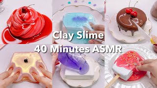 【ASMR】🍦ねんどスライムまとめ🍦【音フェチ】Clay Slime Compilation 40 Minutes ASMR [upl. by Lan]