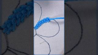 Amazing fly stitch border line design tutorial🔥🔥 [upl. by Harlan]