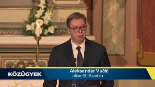 Aleksandar Vučić Szerbia köztársasági elnökének beszéde Zsablyán [upl. by Ahsauqram]