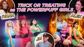 DoLaiNab as PowerPuff Girls ft Bia as Mojojojo Halloween Trick or Treat [upl. by Leshia]