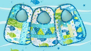 How to Make June Tailor Quilt As You Go Baby Bibs  A Shabby Fabrics Tutorial [upl. by Bosson]