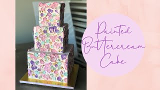 Painted Buttercream Floral Cake [upl. by Eissolf]