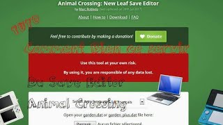 Tuto Comment Ce Servir du Save Editor ACNL Vf [upl. by Gerard]