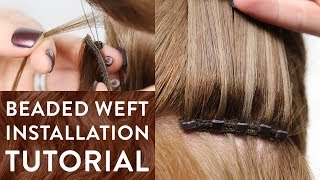 Micro Ring Beaded Weft Tutorial [upl. by Grani]