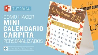 Como hacer MINI CALENDARIO CARPITA PERSONALIZADO 2024 [upl. by Schlosser455]