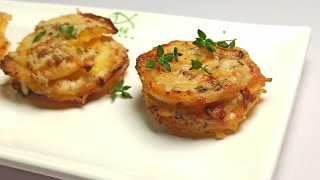 Mini Potatoes Dauphinoise Potato Gratin Stacks Recipe [upl. by Releyks593]