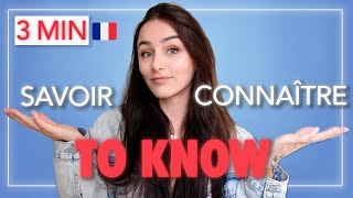 Learn FRENCH in 3 MINUTES  Savoir vs Connaître  Most common mistakes in French [upl. by Toile]