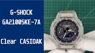 The Clear Casioak Casio GShock GA2100SKE7A Unboxing and Overview METAL CAMO MOD NEXT [upl. by Aneerahs]