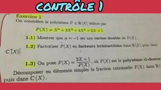 contrôle 1 sur les polynômes algèbre 1 [upl. by Jasun]