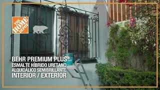 Behr Premium Plus ® Esmalte Híbrido Uretano Alquidálico Semibrilante Interior  Exterior  Pintura [upl. by Ahsie]