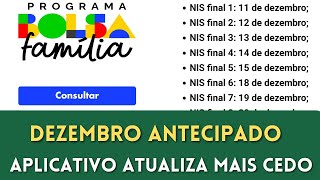 💥BOLSA FAMÍLIA MÊS DE DEZEMBRO PAGAMENTO ANTECIPADO E APLICATIVOS ATUALIZA MAIS CEDO [upl. by Kajdan64]