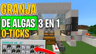 Granja De Algas 0Ticks Minecraft Bedrock 121 [upl. by Pentheas]