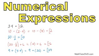 03  Evaluating Numerical Expressions Part 1 [upl. by Nafri]