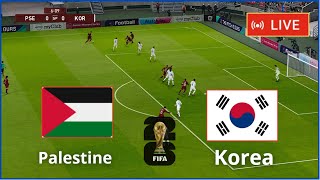 South Korea vs Palestine live World Cup qualifiers full match Football simulation Gameplay PC [upl. by Arakihc]