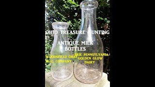 Ohio Treasure Hunting 2 Rare Milk Bottles Archaeology Woodsfield History [upl. by Carita341]