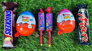 Satisfying ASMR Unpacking Kinder BIG Surprise eggs AND Lollipops Chocolate Sweets [upl. by Ganley]