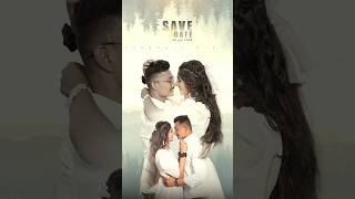 Save the date photo editing  prewedding wedding double exposure in photoshop shortvideo [upl. by Tucky875]