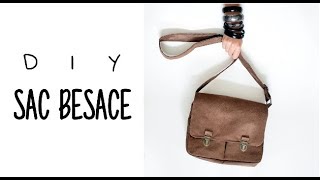 COUDRE UN SAC BESACE  PATRON GRATUIT [upl. by Anirdnaxela]