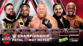 WWE FULL MATCHBROCK LESNER VS KEVIN OWENS VS SETH ROLLINS VS BOBBY LASHLEY VS BIG EFATAL 5 WAY [upl. by Thornton]