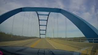 Drive Across the Meredosia Bridge  Meredosia Illinois [upl. by Ellebana645]