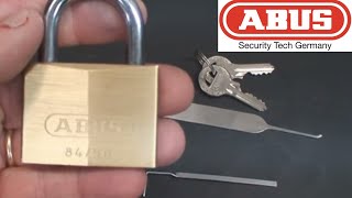 32 Abus Model 8450 Padlock SPPd How to Beat Security Pins [upl. by Yenoh]