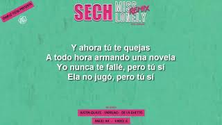 Miss Lonely Remix  LetraLyrics  Sech Ft Farruko Anuel AA Karol G Justin Quiles y De La Ghetto [upl. by Rosaline]