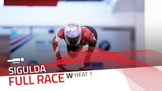 Sigulda  BMW IBSF World Cup 20182019  Womens Skeleton Heat 1  IBSF Official [upl. by Allimac]