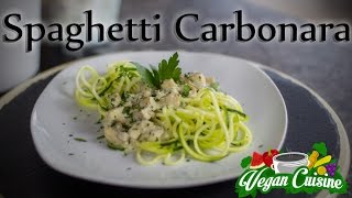 Vegane Spaghetti Carbonara  Alternativen zu Sahne Ei und Speck  HD [upl. by Derr]