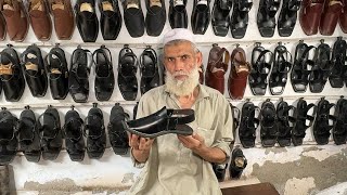 80 Years Old Ingenious Craftsman make Handmade Leather ShoesAmazing Process Of Making Leather Shoes [upl. by Zsuedat]