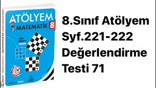 8SINIF ATÖLYEM S221222 DEĞERLENDİRME TESTİ 71 [upl. by Rania]