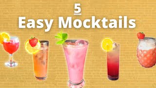 5 Easy Mocktails You Need To Try  Refreshing Summer Drinks to cool you down [upl. by Kamat]