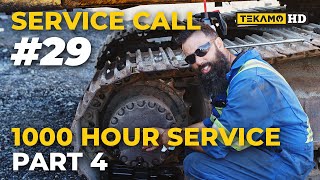 Final Drive Oil Change  Cabin Air Filter Replacement  1000 Hour Service Komatsu PC200LC8 [upl. by Anniken]