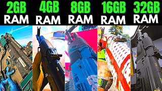 THE FINALS 2gb ram 4gb ram vs 8gb ram vs 16gb ram vs 32gb ram [upl. by Yeldah]