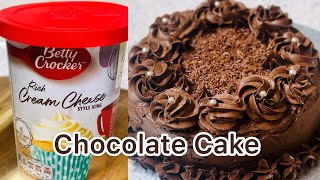 Its SO DELICIOUS Moist chocolate cakeCream Cheese FrostingBetty Crocker Recipe viral cake 463 [upl. by Assenay]