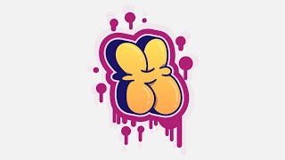 How to Do Throw up Graffiti Letter H in Adobe Illustrator Tutorial  graffiti graffitiart [upl. by Uase218]