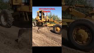 International powered Galion grader grading old dirt road grader [upl. by Ahsonek636]