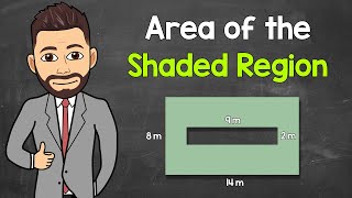 How to Find the Area of the Shaded Region  Rectangle in a Rectangle  Math with Mr J [upl. by Puto]