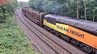 Focus on The Mid Cheshire Line  Skelton Junction Timperley  Including Class 37 56 60 66 and 67 [upl. by Pedaias]