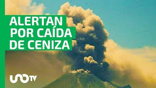 Volcán Popocatépetl presenta fumarolas y caída de ceniza [upl. by Drageruaeb]