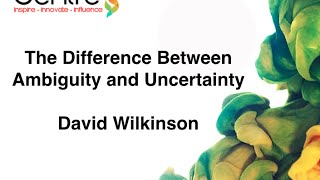 What is the difference between ambiguity and uncertainty [upl. by Gotthelf]