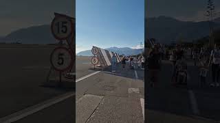 Tivat airport Montenegro tivat takeoff airplane aviation airport montenegro [upl. by Anua]