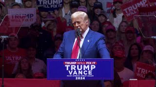 Trump tells New York rally that Harris destroyed our country  AFP [upl. by Nnaasil]