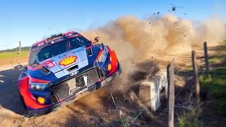 Best of WRC Rally Chile 2023  Crashes Action and Raw Sound [upl. by Akimot]