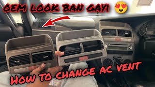 How to change Ac vent in Punto  Dashboard ki look ban gayi firse OEM 😍 punto fiat [upl. by Ornstead]