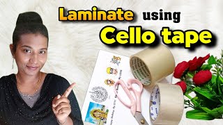 How to laminate using transparent tape  photo laminate at home  photo lamination [upl. by Sylvia]