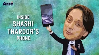 Inside Shashi Tharoors Phone  What does he have to say to Arnab Goswami [upl. by Ruckman]